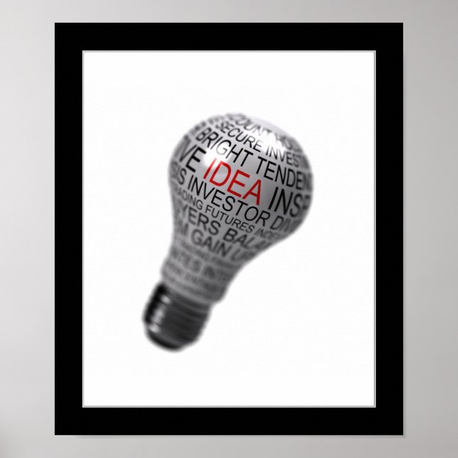 Light bulb idea concept poster (Front)