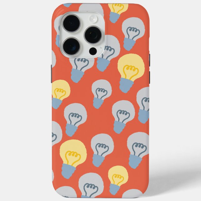 Light Bulb Illustration Bright Ideas Pattern  Case-Mate iPhone Case (Back)
