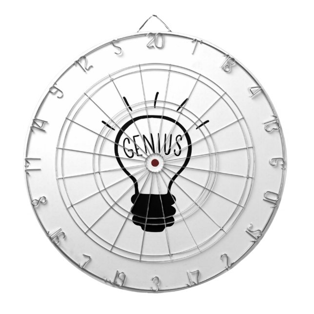 Light bulb in black and white dartboard (Front)