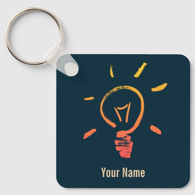 Light bulb lamp retro lightbulb smart electrician key ring (Front)