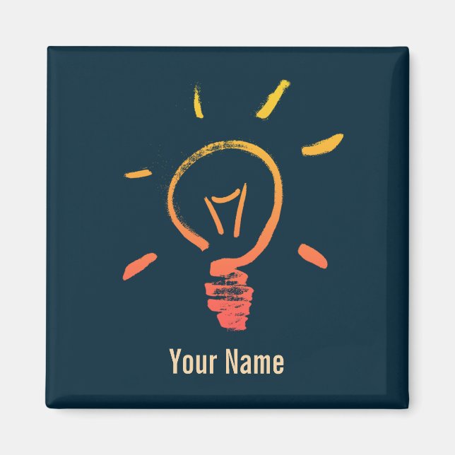 Light bulb lamp retro lightbulb smart electrician  magnet (Front)