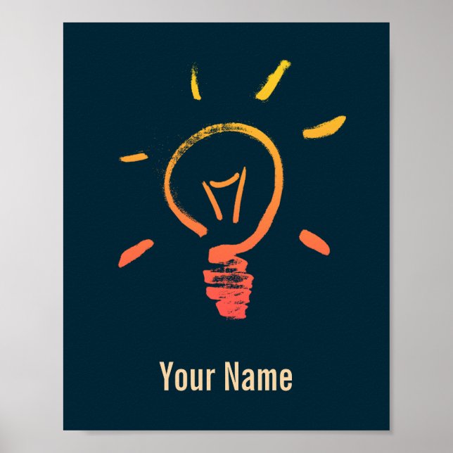 Light bulb lamp retro lightbulb smart electrician  poster (Front)