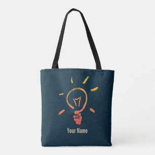 Light bulb lamp retro lightbulb smart electrician tote bag