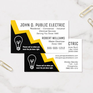 49+ Electrical Services Business Cards and Electrical Services Business ...