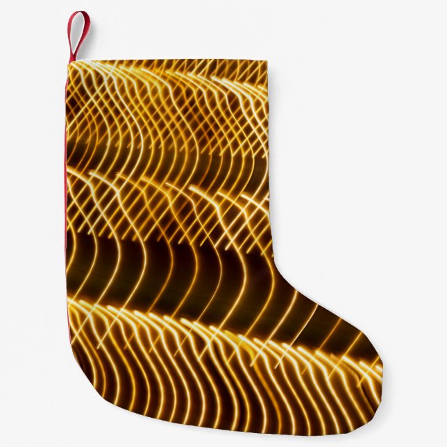 light bulb patternabstract, background, ball, blur small christmas stocking (Front)