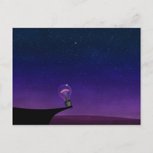 Light bulb postcard