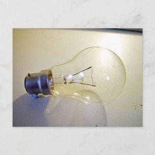 Light bulb with a bayonet fitting postcard
