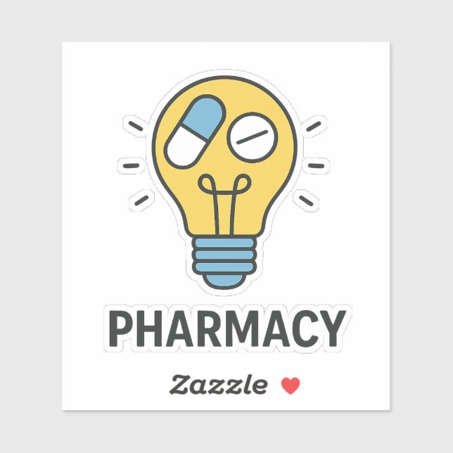 light bulb with two medical pills inside (Sheet)