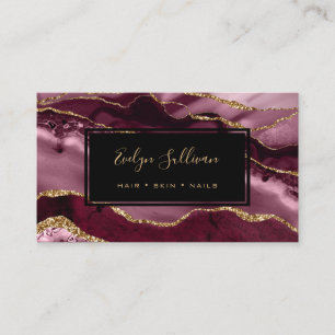 light burgundy agate business card