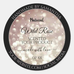 Light Burgundy Glitter Sparkle Stars Product Label