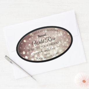 Light Burgundy Glitter Sparkle Stars Product Label