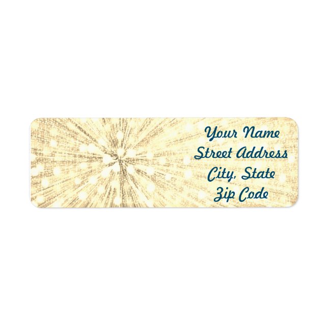 Light Burst Return Address Labels (Front)