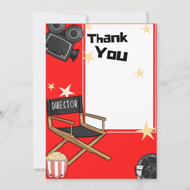 Light Camera Action Thank You Card (Front)