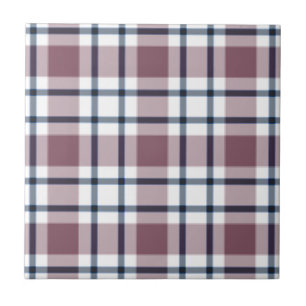 Light chequered retro pattern brown grey white ceramic tile
