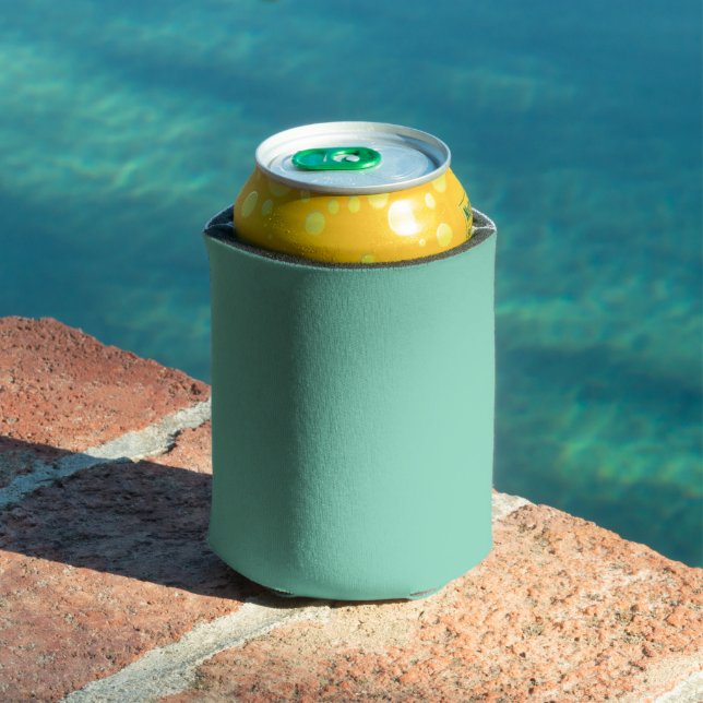 Light Coastal Green Solid Colour Can Cooler (In Situ Pool)