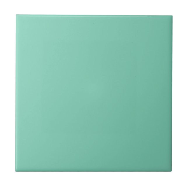 Light Coastal Green Solid Colour Ceramic Tile (Front)