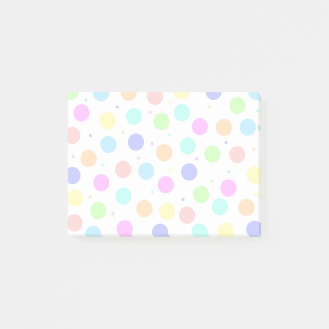 Light Color Polka dots Post-it Notes (Front)