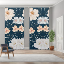 Light Colour Flower With Dark Ocean Background