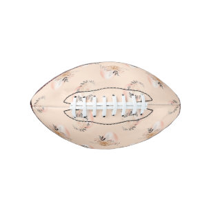 Light Colour Peach Background Floral Easter Egg Football