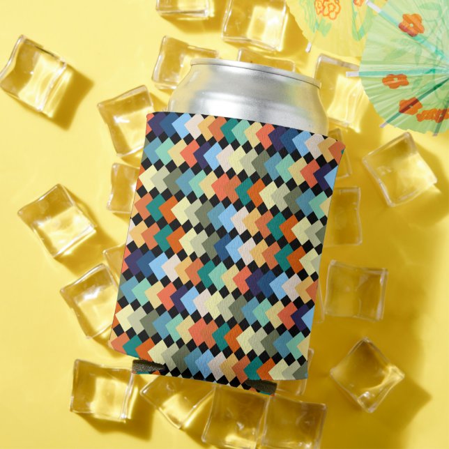 Light Coloured Diamonds Can Cooler (In Situ Summer)