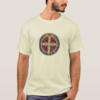 Light-Coloured T-Shirt with the St. Benedict Medal