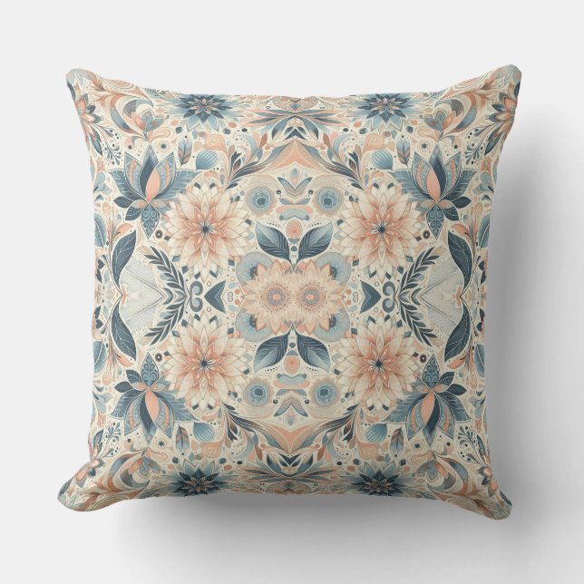 Light Colours Floral Design Cushion (Front)