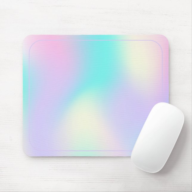 Light colours holographic background mouse pad (With Mouse)