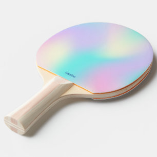 Light colours holographic background ping pong paddle