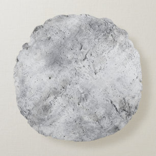 Light Concrete Plaster Texture with Distress Round Cushion