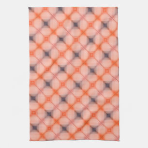 Light Coral and Grey Blue Stripes  Tea Towel