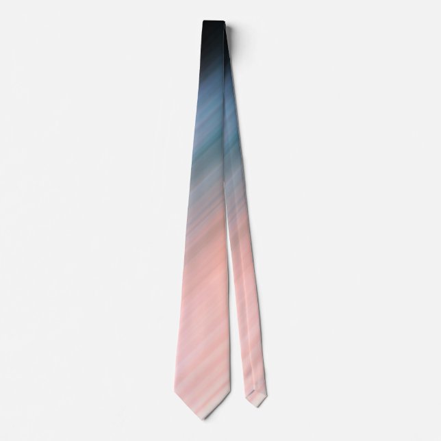Light Coral and Grey Blue Stripes Tie (Front)