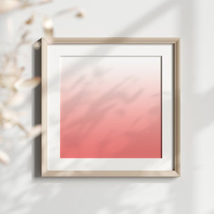 Light Coral Gradient Poster