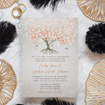 Light Coral Heart Leaf Tree Wedding 