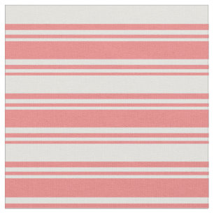 Light Coral & Light Cyan Striped Pattern Fabric