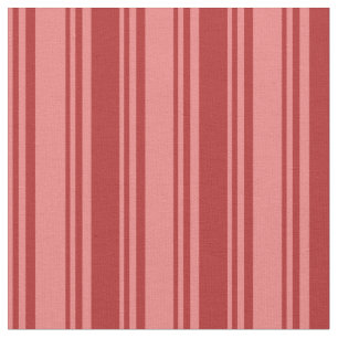 Light Coral & Red Lines Pattern Fabric
