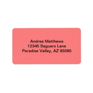 Light Coral Solid Colour Label