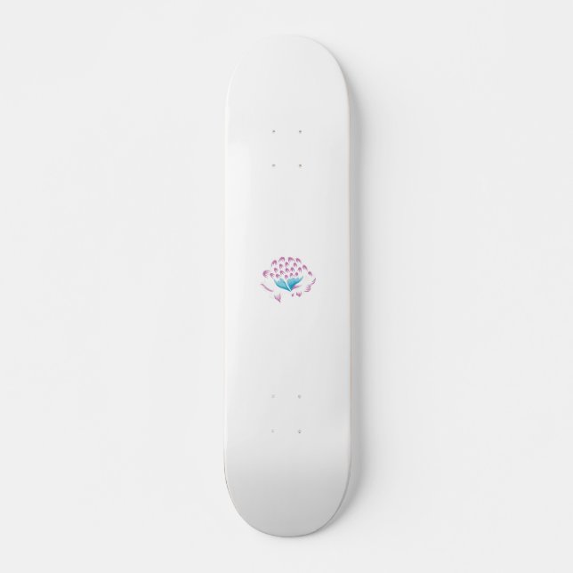 Light Cornflower Blue, Sky Megenta, Girly Skateboard (Front)
