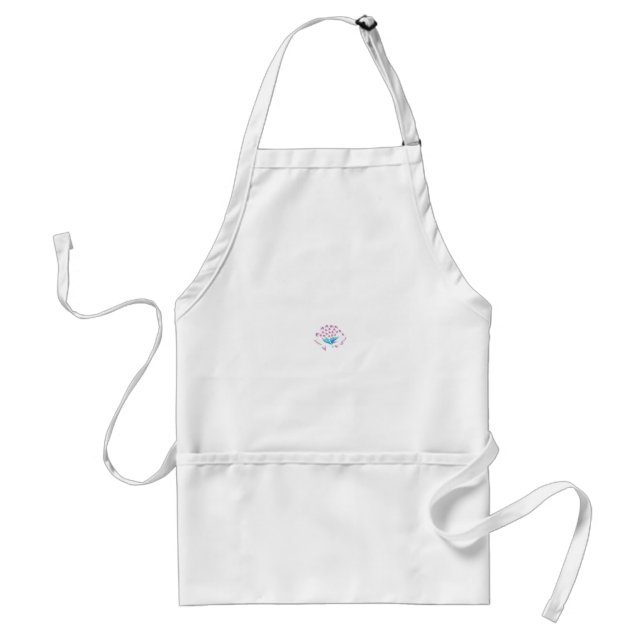 Light Cornflower Blue, Sky Megenta, Girly Standard Apron (Front)