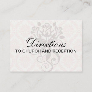 light cream and pink damask enclosure card
