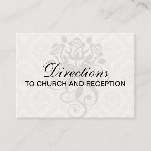 light cream and pink damask enclosure card (Front)