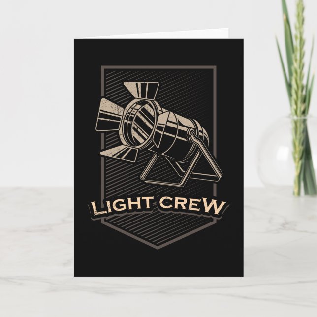 LIGHT CREW Theatre Lighting Technician Stage Card (Front)