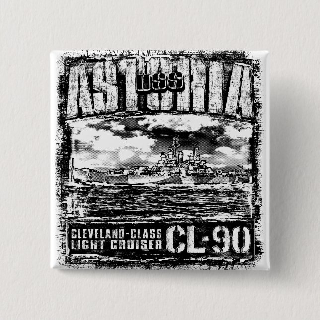 Light cruiser Astoria 15 Cm Square Badge (Front)