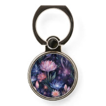 Light Crystal Flowers with Dark Floral PopSocket