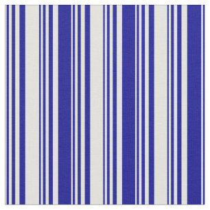 Light Cyan and Dark Blue Coloured Stripes Pattern Fabric
