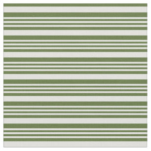 Light Cyan and Dark Olive Green Stripes Fabric