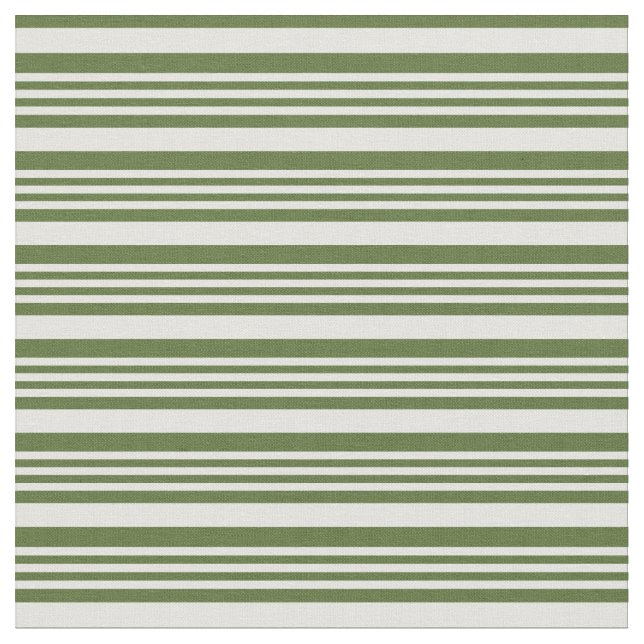 Light Cyan and Dark Olive Green Stripes Fabric (Close Up)