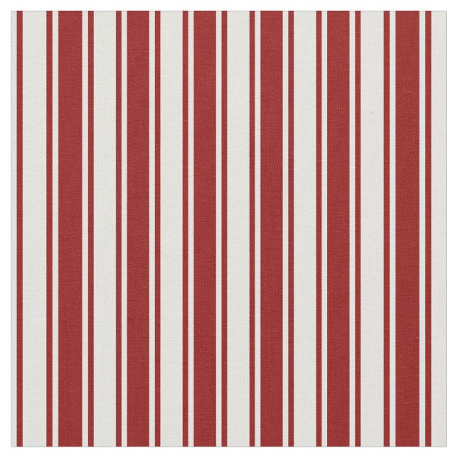Light Cyan and Dark Red Coloured Stripes Pattern Fabric (Close Up)
