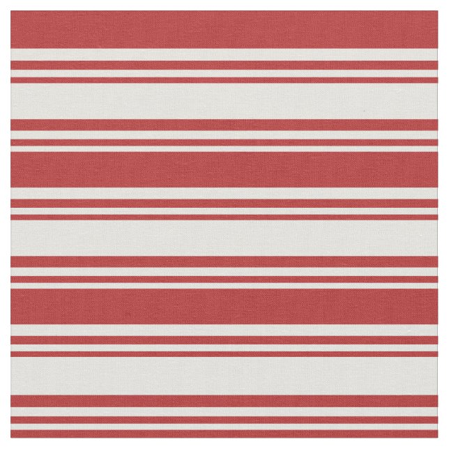 Light Cyan and Red Coloured Stripes Fabric (Close Up)