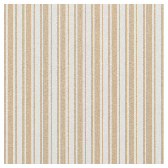 Light Cyan and Tan Pattern of Stripes Fabric (Close Up)