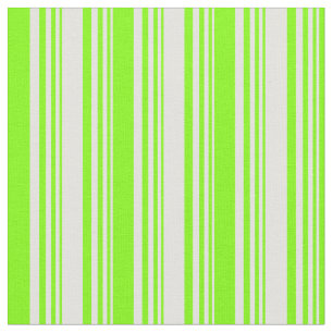 Light Cyan & Chartreuse Coloured Stripes Pattern Fabric